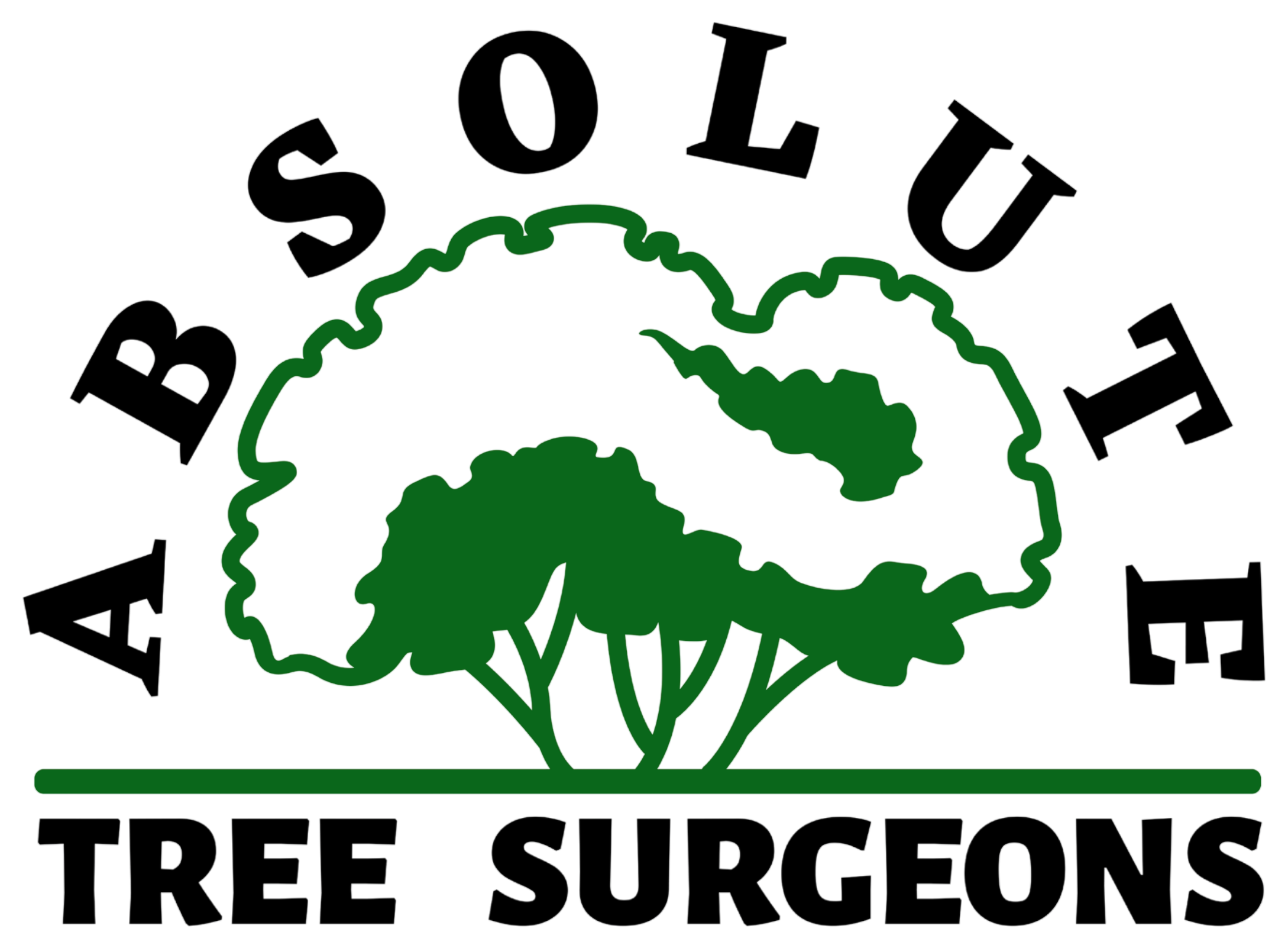 Absolute Tree Surgeons logo with green tree graphic and company name